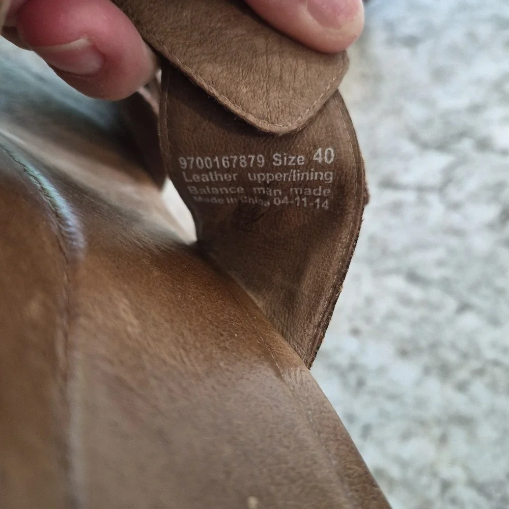 Dansko Women's Sophie Two Strap Block Heel Sandal Leather Brown EU 40 Us Sz 9